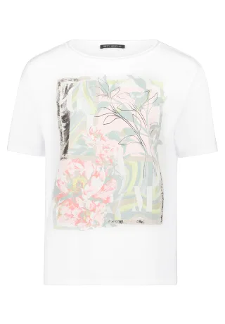 Betty Barclay - Printshirt patch cream/green - Gr. - 36