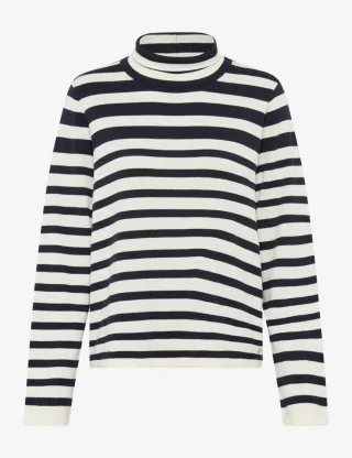 BRAX - Strickpullover - Lesley blau/weiß - Gr. - 44