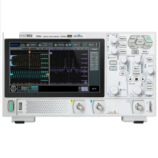 DHO802 Digital Oscilloscope 70MHz 12-bit Resolution 1.25 GSa/s Sample Rate 1,000,000 wfms/s Capture Rate 7 inch Touch Sc