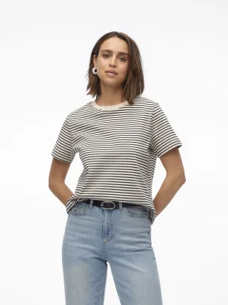 Aware - AWJADA NAIMA SS O-NECK T-SHIRT NOOS Birch - Gr. - S
