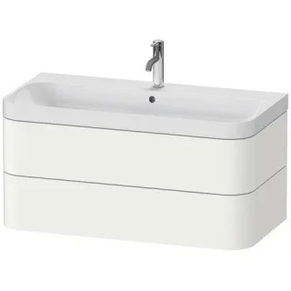 Duravit Happy D.2 Plus c-shaped Set wandhängend Weiß Seidenmatt 975x490x480 mm - HP4348O3636 HP4348O3636