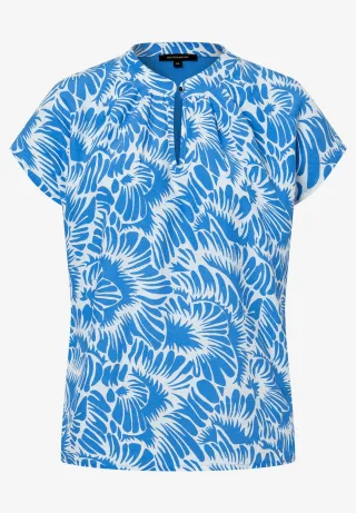 MORE & MORE - Blusenshirt blau - Gr. - 34