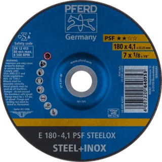 PFERD TOOLS Schruppscheibe E Universallinie PSF STEELOX für Stahl/Edelstahl - 62017950