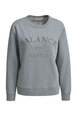 Smith&Soul - Regular Sweatshirt 3D embroidery grey melange - Gr. - XXL