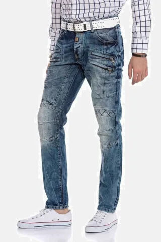 Cipo & Baxx 5-Pocket-Jeans "Jeans" mit markanten Ziernähten, CD-510