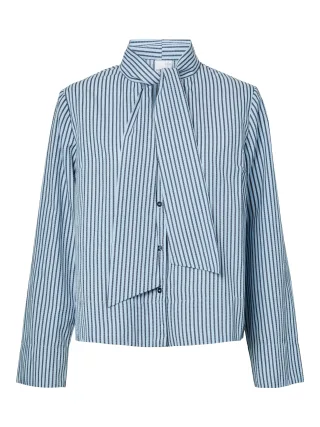 Y.A.S - YASTWIMI LS BOW SHIRT Skyway - Gr. - 34