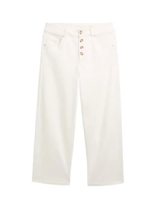 Tom Tailor - Culotte Jeans mit Knopfleiste weiß - Gr. - 26/28
