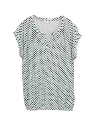 Tom Tailor - T-Shirt mit Muster grün - Gr. - XS