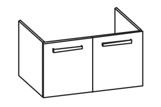 Artiqua 413 Waschtischunterschrank für Acanto 500623, 500624, 500625, 500626 Stahlgrau, 413-WU2T-K16 413-WU2T-K166-7142-88