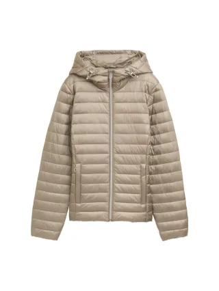 Tom Tailor - Lightweight Steppjacke mit Kapuze braun - Gr. - S