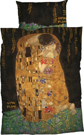 Goebel Bettwäsche "Kuss" 2 Stk. mit Klimt Gemälde