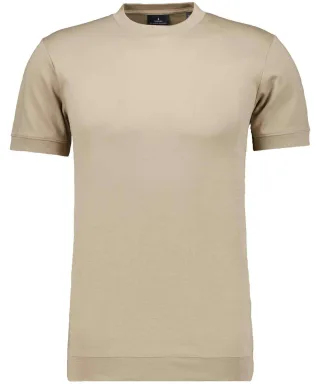 RAGMAN - Pima T-Shirt Rundhals mit Bündchen walnuss - Gr. - XXL