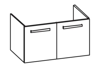 Artiqua 413 Waschtischunterschrank für Acanto Compact 500633,500634, Quarzgrau Matt Select, 413-WU2T 413-WU2T-K174-7163-173