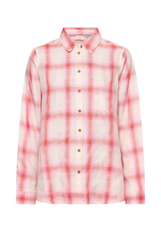 camel active - Karierte Bluse mit Knopfleiste pink check - Gr. - S