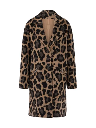 Marc Cain Sports - Wendemantel mit Leoprint milk coffee - Gr. - 42
