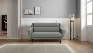OTTO home 2-Sitzer "Bille" mit Naht im Rückenkissen und Eiche-Beinen, Design by Morten Georgsen