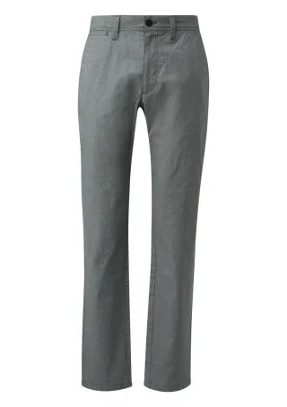 s.Oliver Red Label - Leichte Stoffhose mit fein strukturierter Oberfläche blau/weiß - Gr. - 30/34