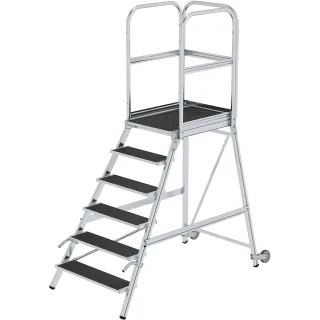 Munk Podesttreppe einseitig begehbar mit Rollen & Griffen Korrundbesch. R13 - 055106