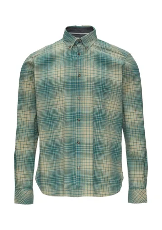 s.Oliver Red Label - Gemustertes Hemd mit Button-Down-Kragen beige/blau - Gr. - L