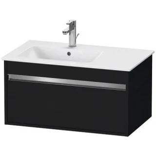 Duravit Ketho Waschtischunterbau wandhängend Eiche Schwarz Matt 800x475x410 mm - KT641901616 KT641901616