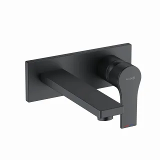 Kludi ZENTA SL Unterputz 2-Loch Waschtischarmatur Ausladung 180 MM mattschwarz, 482473965 482473965