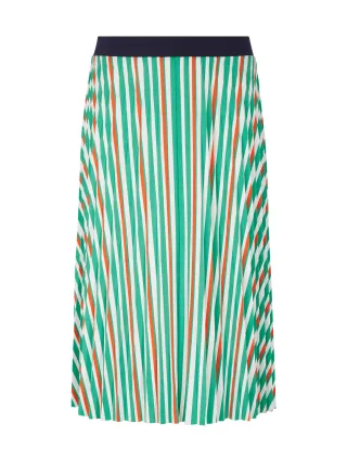 Tom Tailor - Plus Size - gestreifter Plissée-Maxi-Rock multicolor vertical stripe - Gr. - 46