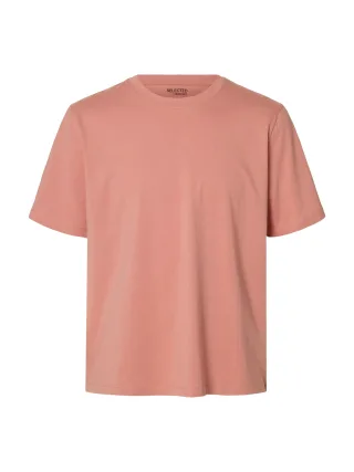 SELECTED MEN - SLHASPEN SS O-NECK TEE NOOS rose dawn - Gr. - S