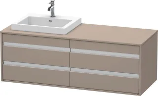 Duravit Ketho Konsolenwaschtischunterbau wandhängend Basalt Matt 1400x550x496 mm - KT6757L4343 KT6757L4343