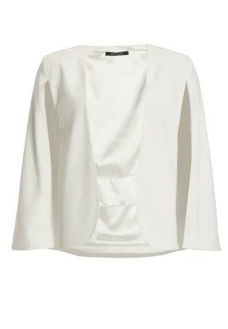 SWING - Cape Blazer aus Webware ivory - Gr. - 38