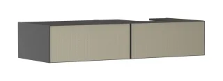 Hansgrohe Xevolos E Waschtischunterschrank Schiefergrau Matt 1370/550 mit 2 Schubkästen für Konsole  54324390