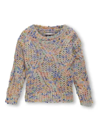 KIDS ONLY - KMGLUCA LS O-NECK KNT rose smoke - Gr. - 122