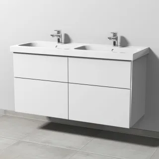 Sanipa 3way Waschtischunterbau zu Geberit iCon Light Waschtisch mit 4 Auszügen, Weiß-Soft BR57743