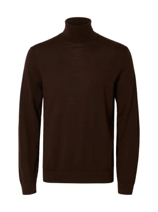SELECTED MEN - SLHTRAY LS KNIT MERINO ROLL NECK NOOS - Gr. - XXL