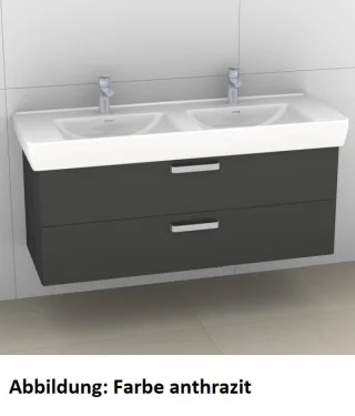 Artiqua 415 Waschtischunterschrank für Pro A 814967 Oxid Dunkelgrau quer, 415-WU2L-L30-7184-723 415-WU2L-L30-7184-723