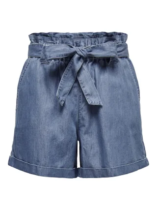 ONLY - ONLBEA SMILLA HW PB LOOSE DNM SHORTS medium blue denim - Gr. - S