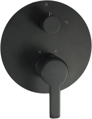 Neuesbad 200 black Wanne/Brausearmatur, mit Umsteller Unterputz, schwarz matt NB1DEBQAN44P1