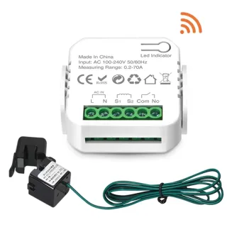 Ewelink WiFi Smart Energy Meter 70A+10A Clamp Sensor Real-Time Monitoring 6-Month Data Log Smart Home Automation Power E