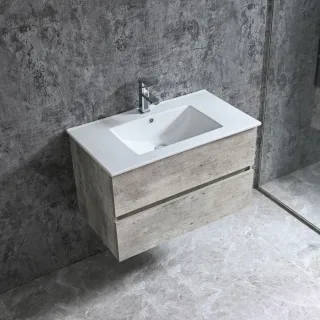 Neuesbad Serie 70 Waschtischset B:80, T:46, H:50cm, grau NBHT80102