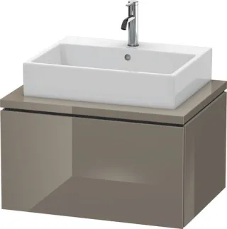 Duravit L-Cube Konsolenwaschtischunterbau wandhängend Flanell Grau Hochglanz 720x547x400 mm - LC5811 LC581108989