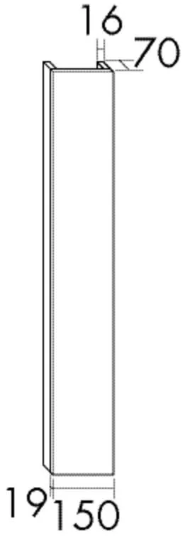 Burgbad Passblende rc40 System PG2 150 mm Eiche Dark Chocolate, PBAF001F4118 PBAF001F4118