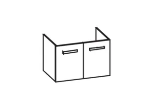 Artiqua 412 Waschtischunterschrank für Daylight K0727, Sangallo Grau quer, 412-WU2T-I01-7152-432 412-WU2T-I01-7152-432