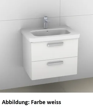 Artiqua 411 Waschtischunterschrank für DuraStyle 232065 Eiche Weiß quer NB, 411-WU2L-D40-7185-440 411-WU2L-D40-7185-440