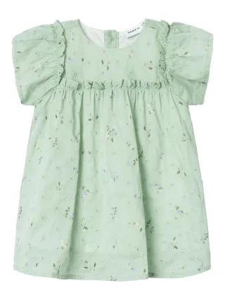 NAME IT - NBFJIMILLA CAPSL DRESS silt green - Gr. - 62