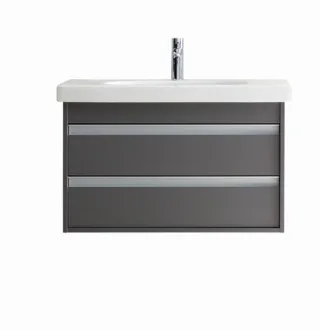 Duravit Ketho Waschtischunterbau wandhängend Graphit Matt 800x455x480 mm - KT664704949 KT664704949