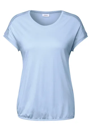 Cecil - Shirt in Unifarbe blau - Gr. - M