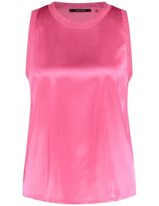 TAIFUN - Elastisches Satin-Top pink - Gr. - 40