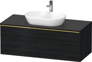 Duravit D-Neo Konsolenwaschtischunterbau wandhängend Eiche Schwarz Matt 1200x550x459 mm - DE49490341 DE4949034160000