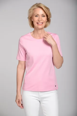 CLARINA - NOS Rdh.-Shirt, 1/2 Arm, uni 410 rose - Gr. - 48