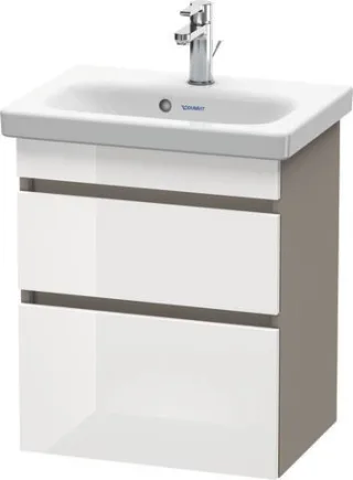 Duravit DuraStyle Waschtischunterbau wandhängend Weiß & Basalt Hochglanz & Matt 500x368x610 mm - DS6 DS640302243