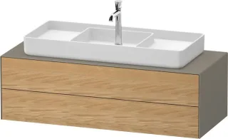 Duravit White Tulip Konsolenwaschtischunterbau wandhängend Natur Eiche & Stein Grau Matt & Seidenmat WT4987MH5920000